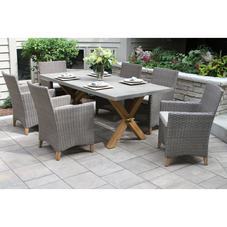 Gray outdoor dining discount set